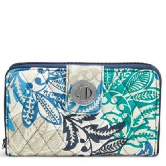 Vera Bradley Handbags - NWT Vera Bradley RFID Turn Lock Wallet, Santiago